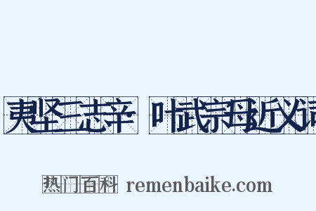 夷坚三志辛·叶武宗母近义词是什么意思的图片